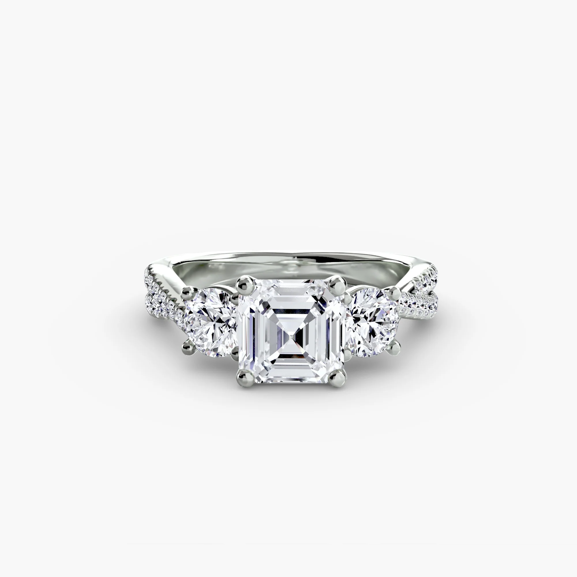 Three-Stone with Pavé Band 2 - Image 96