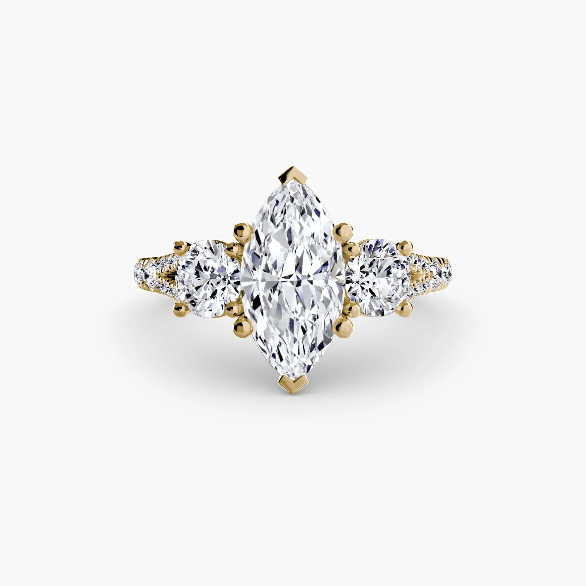 Three-Stone with Pavé Band 3 - Image 21
