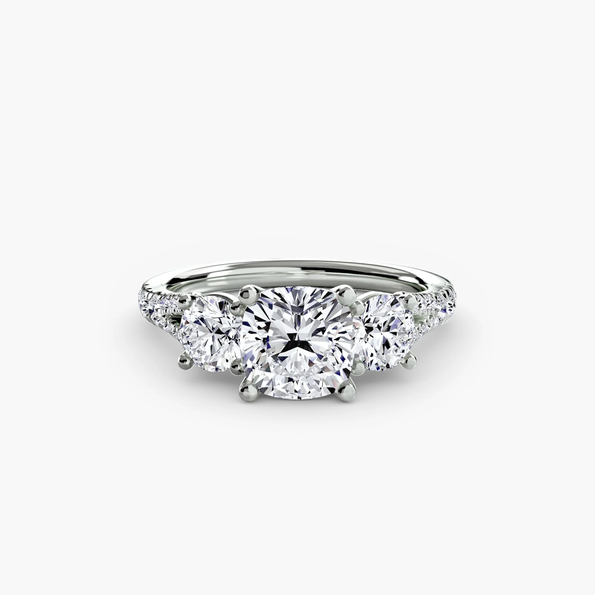 Three-Stone with Pavé Band 3 - Image 4
