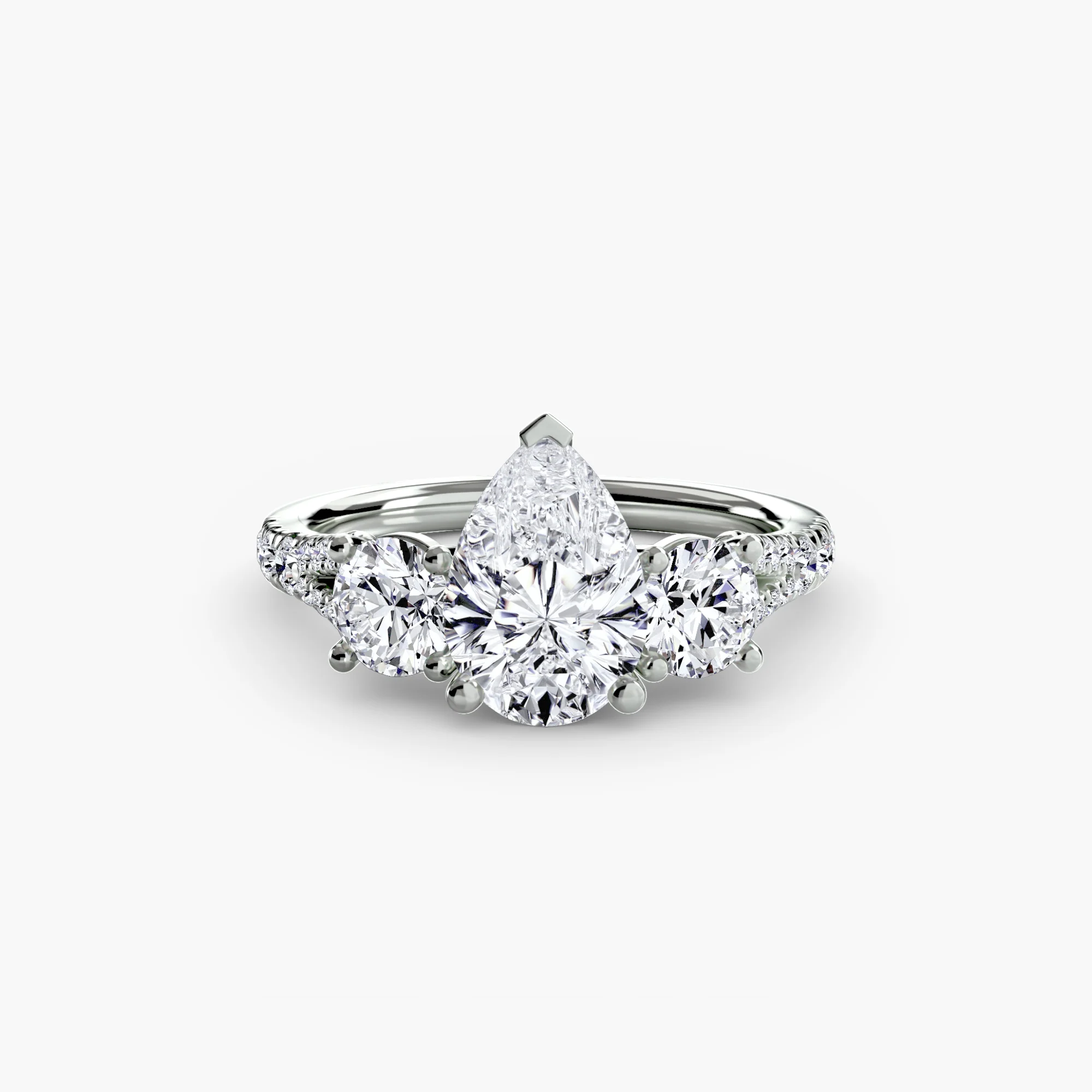 Three-Stone with Pavé Band 3 - Image 6