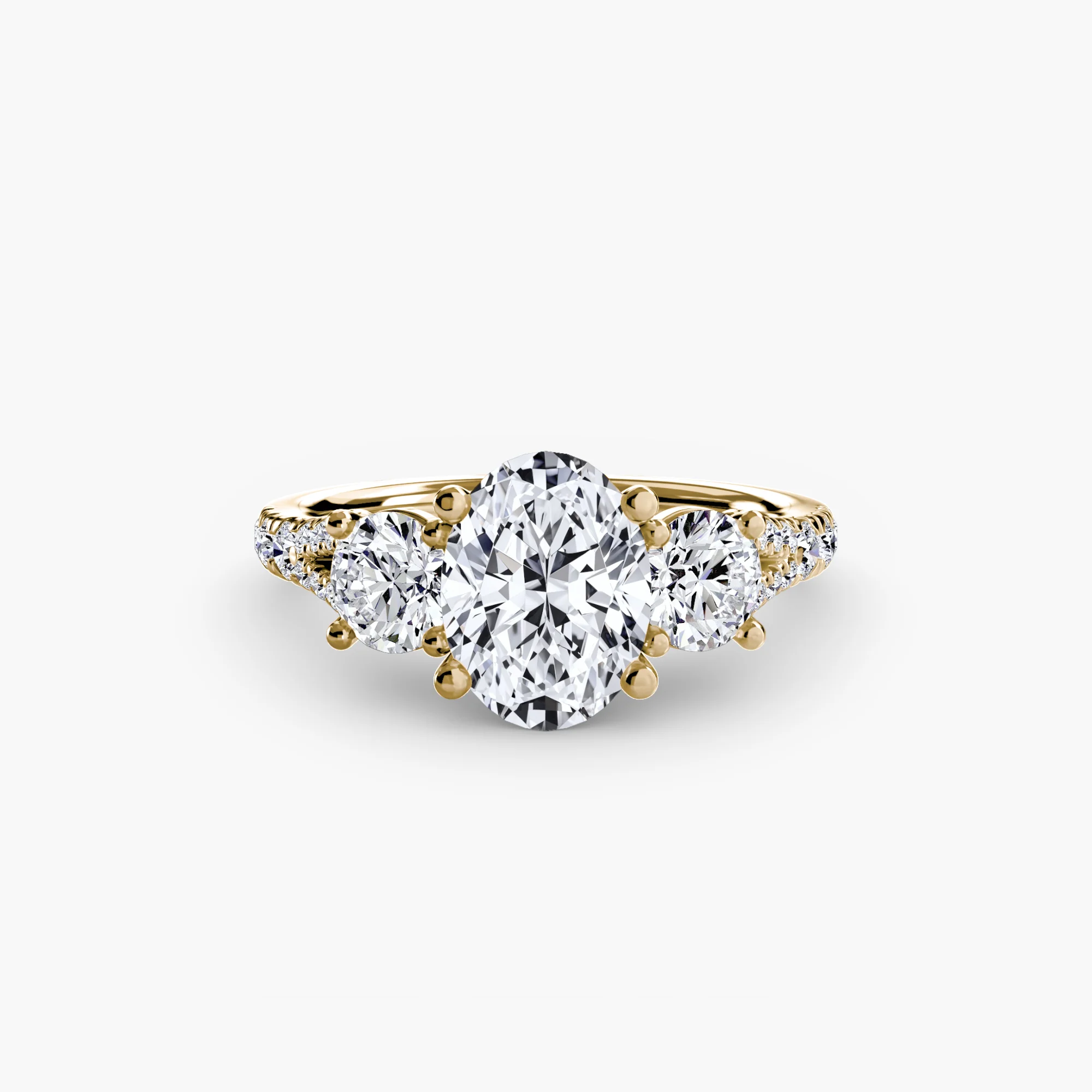 Three-Stone with Pavé Band 3 - Image 75