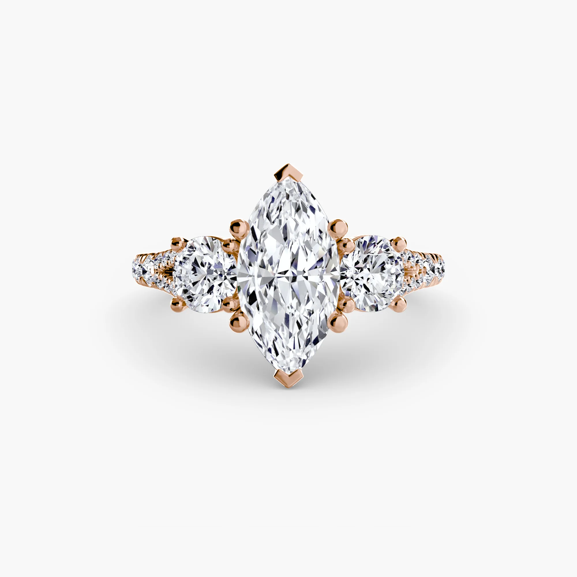 Three-Stone with Pavé Band 3 - Image 91