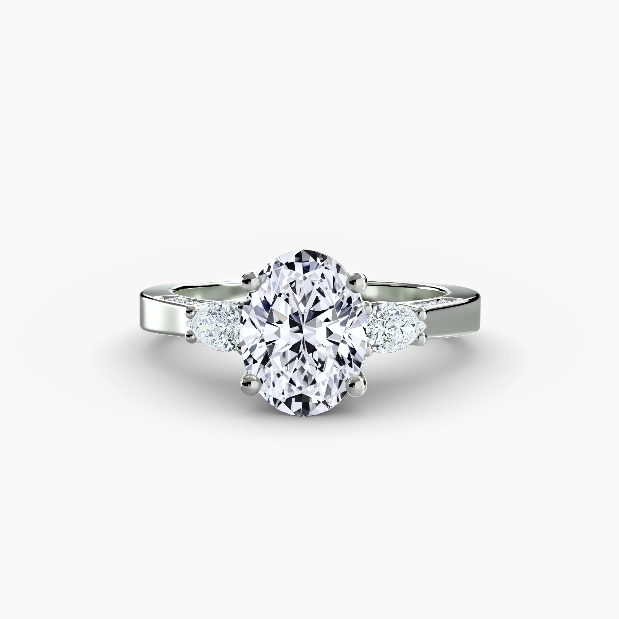 Three Stone with Pavé Shoulders - Image 2