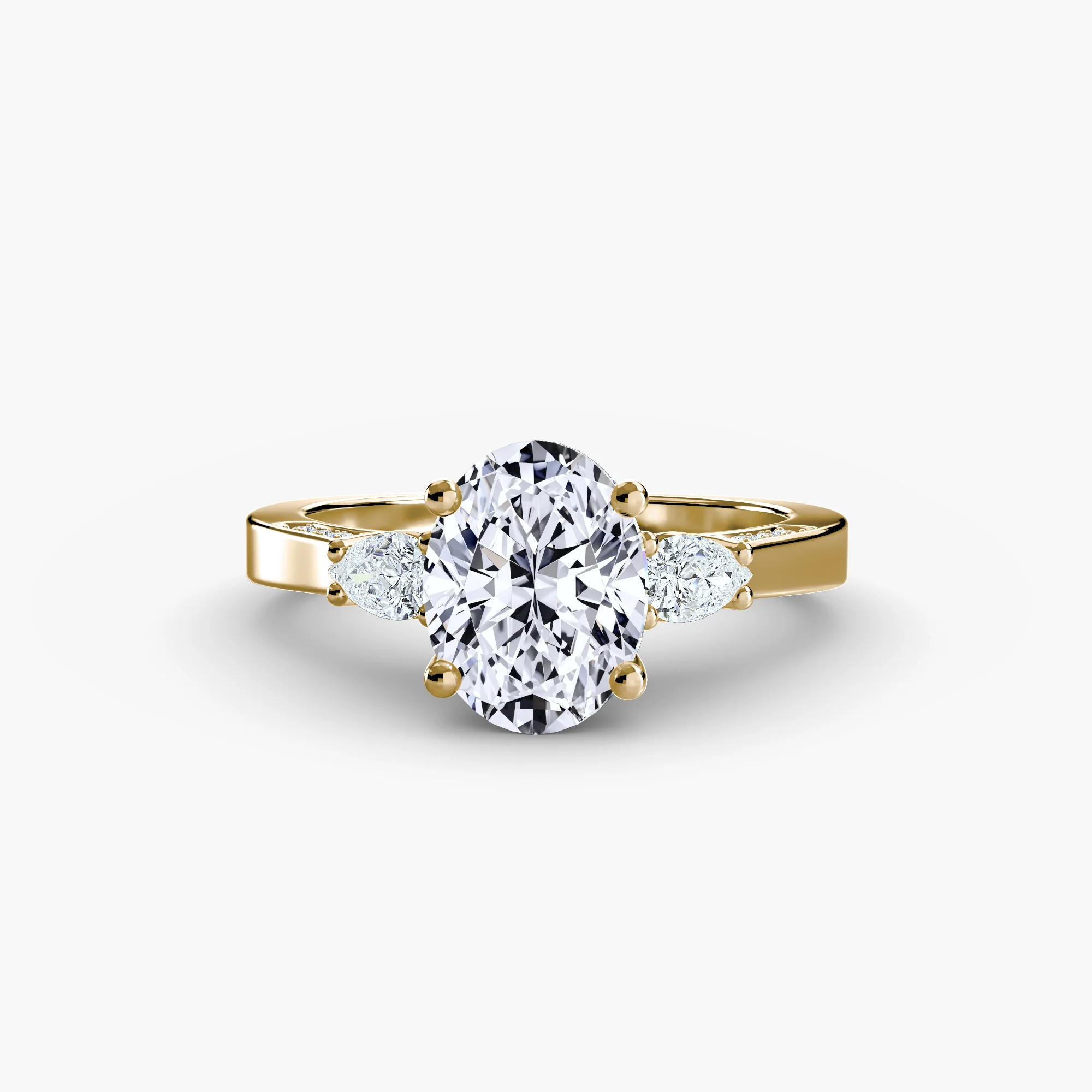 Three Stone with Pavé Shoulders - Image 6